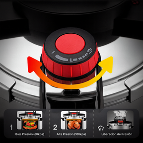 [Llevate 2 y pagá 1] MasterTurbo Olla a Presión de Acero Inoxidable + REGALO: Kit de Utensilios