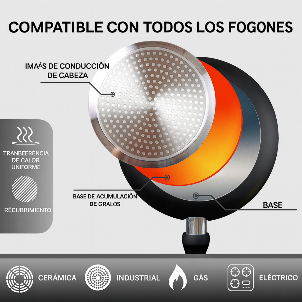 [Llevate 2 y pagá 1] Sartén Moc Multifuncional en Cerámica +REGALO: Kit de Utensilios